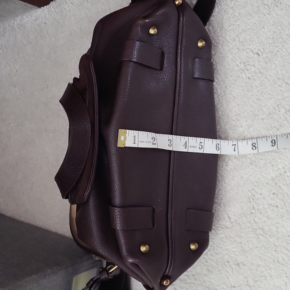 Vintage Brown Chloe Abby Leather Satchel Shoulder Bag Made In Italy - Picture 9 of 10